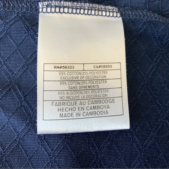 Nike Mens Dri Fi Short Sleeve Blue Polo 1/4 Zip Tiger Woods Collection L Shirt - Picture 10 of 10